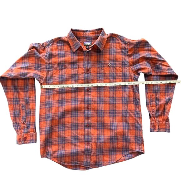 Patagonia‎ Men’s L/S Pima Cotton Shirt Medium River Miles Plaid - Picture 4 of 7
